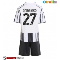 Otroške Nogometnih dresov Juventus Andrea Cambiaso #27 Domači 2025-26 Kratki rokavi (+ hlače)